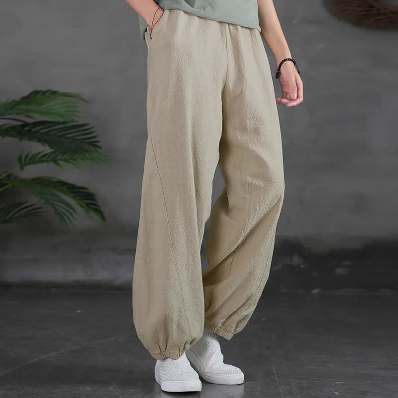 Buddha Stones無地 ラミーリネンコットン レディースパンツ ポケット付き - image 12