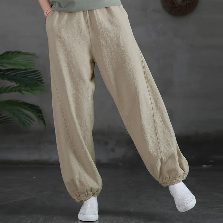 Buddha Stones無地 ラミーリネンコットン レディースパンツ ポケット付き - image 16