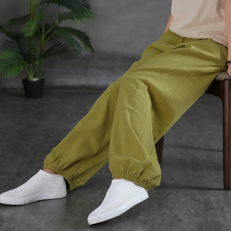 Buddha Stones無地 ラミーリネンコットン レディースパンツ ポケット付き - image 23