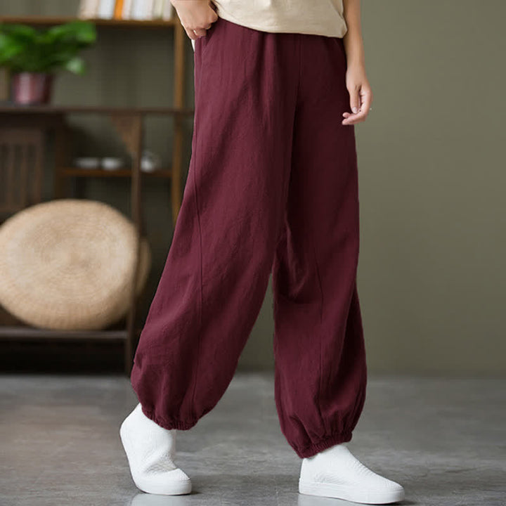 Buddha Stones無地 ラミーリネンコットン レディースパンツ ポケット付き - image 58