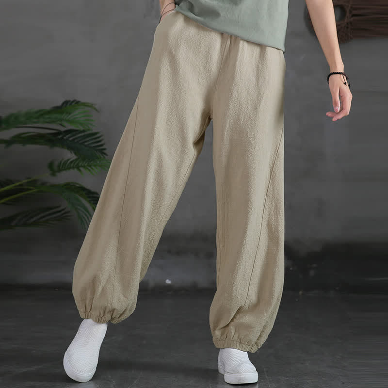 Buddha Stones無地 ラミーリネンコットン レディースパンツ ポケット付き - image 14