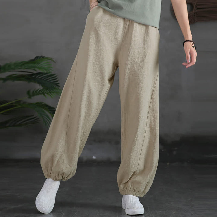 Buddha Stones無地 ラミーリネンコットン レディースパンツ ポケット付き - image 14