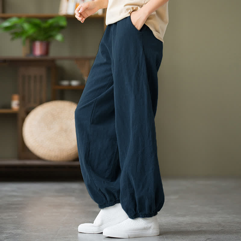 Buddha Stones無地 ラミーリネンコットン レディースパンツ ポケット付き - image 51