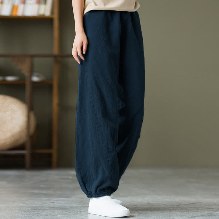 Buddha Stones無地 ラミーリネンコットン レディースパンツ ポケット付き - image 48