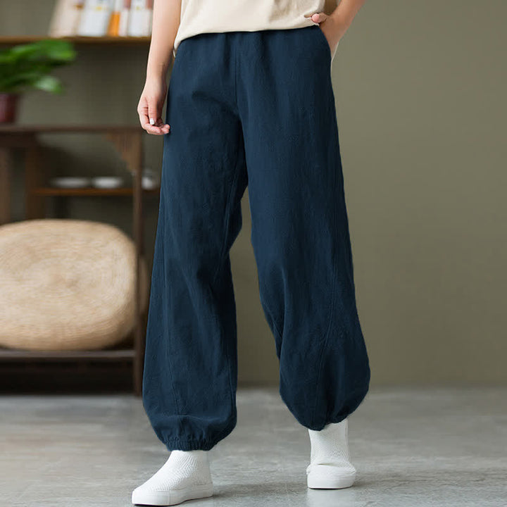 Buddha Stones無地 ラミーリネンコットン レディースパンツ ポケット付き - image 49