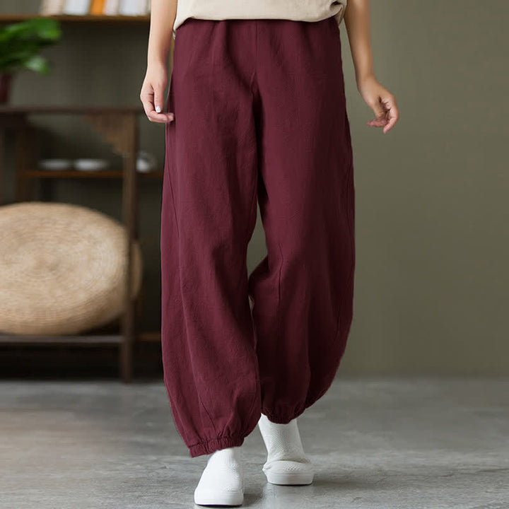 Buddha Stones無地 ラミーリネンコットン レディースパンツ ポケット付き - image 59