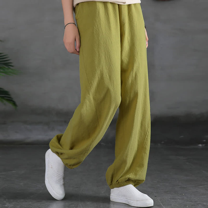 Buddha Stones無地 ラミーリネンコットン レディースパンツ ポケット付き - image 26