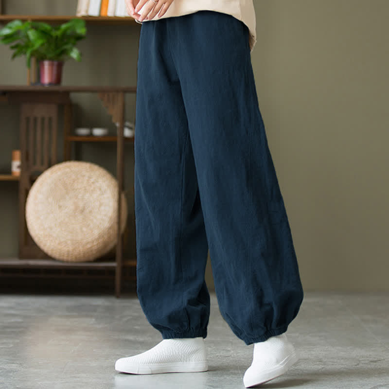 Buddha Stones無地 ラミーリネンコットン レディースパンツ ポケット付き - image 54