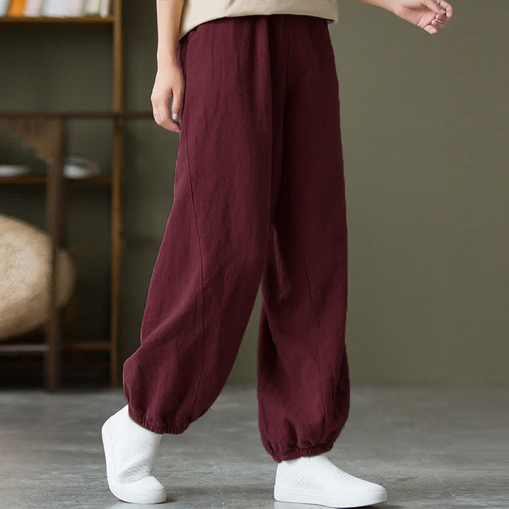 Buddha Stones無地 ラミーリネンコットン レディースパンツ ポケット付き - image 62