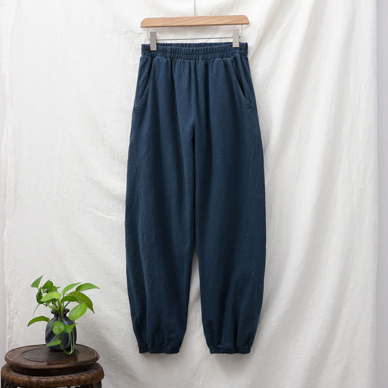 Buddha Stones無地 ラミーリネンコットン レディースパンツ ポケット付き - image 55