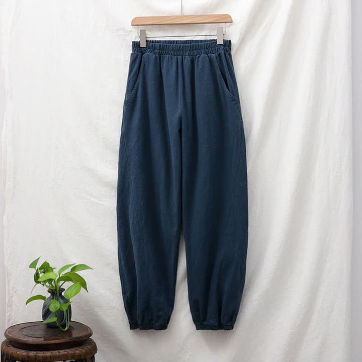 Buddha Stones無地 ラミーリネンコットン レディースパンツ ポケット付き - image 55