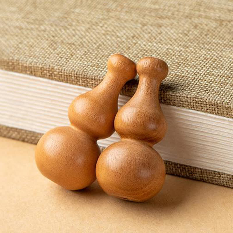 Buddha Stones 桃の木の福の文字入りマネーバッグ、辰砂の象と蓮のひょうたんの幸運キーホルダー - image 6