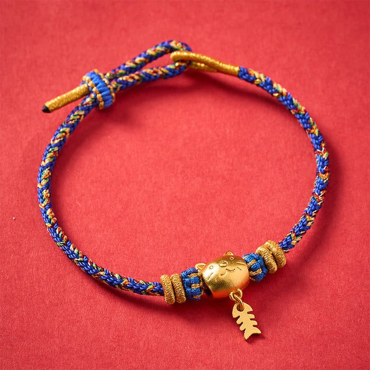 Buddha Stones 銅製のナマズモチーフのマルチカラーストリングバランスブレスレット - image 11