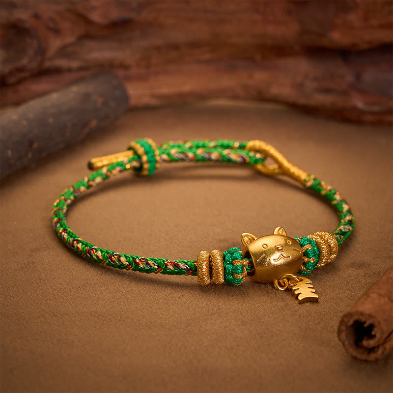 Buddha Stones 銅製のナマズモチーフのマルチカラーストリングバランスブレスレット - image 19