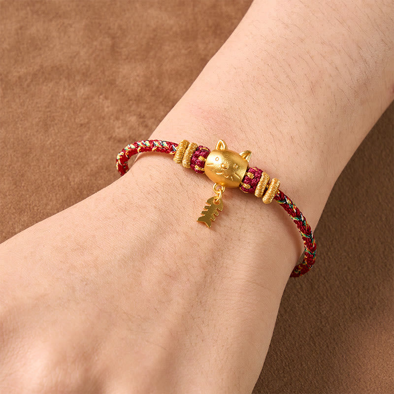 Buddha Stones 銅製のナマズモチーフのマルチカラーストリングバランスブレスレット - image 5