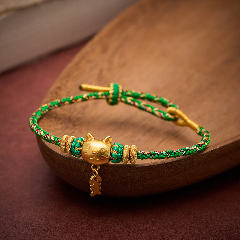 Buddha Stones 銅製のナマズモチーフのマルチカラーストリングバランスブレスレット - image 18
