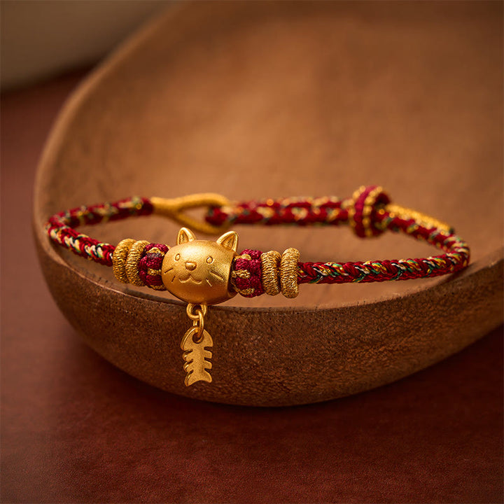 Buddha Stones 銅製のナマズモチーフのマルチカラーストリングバランスブレスレット - image 3