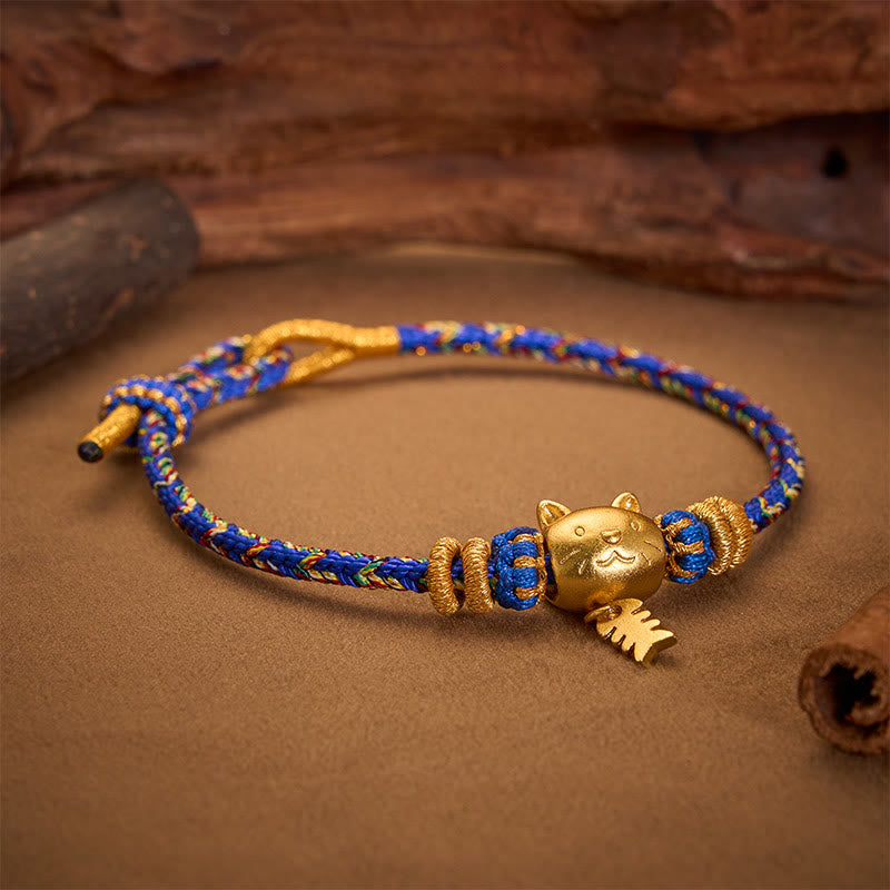Buddha Stones 銅製のナマズモチーフのマルチカラーストリングバランスブレスレット - image 14