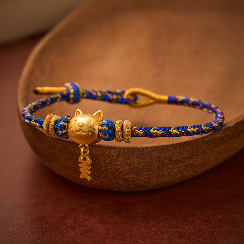 Buddha Stones 銅製のナマズモチーフのマルチカラーストリングバランスブレスレット - image 12