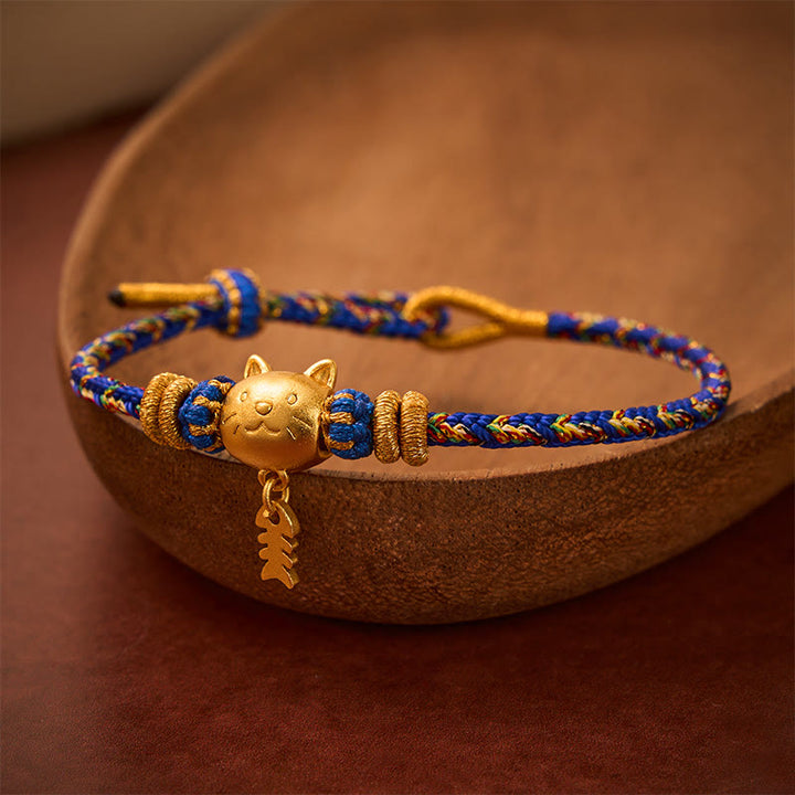 Buddha Stones 銅製のナマズモチーフのマルチカラーストリングバランスブレスレット - image 12
