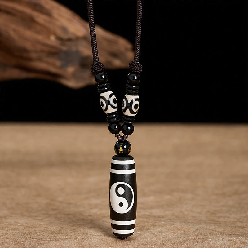 Buddha Stones ブラックオニキスの陰陽バランスネックレス - 陰陽（バランス♥ハーモニー） - image 0