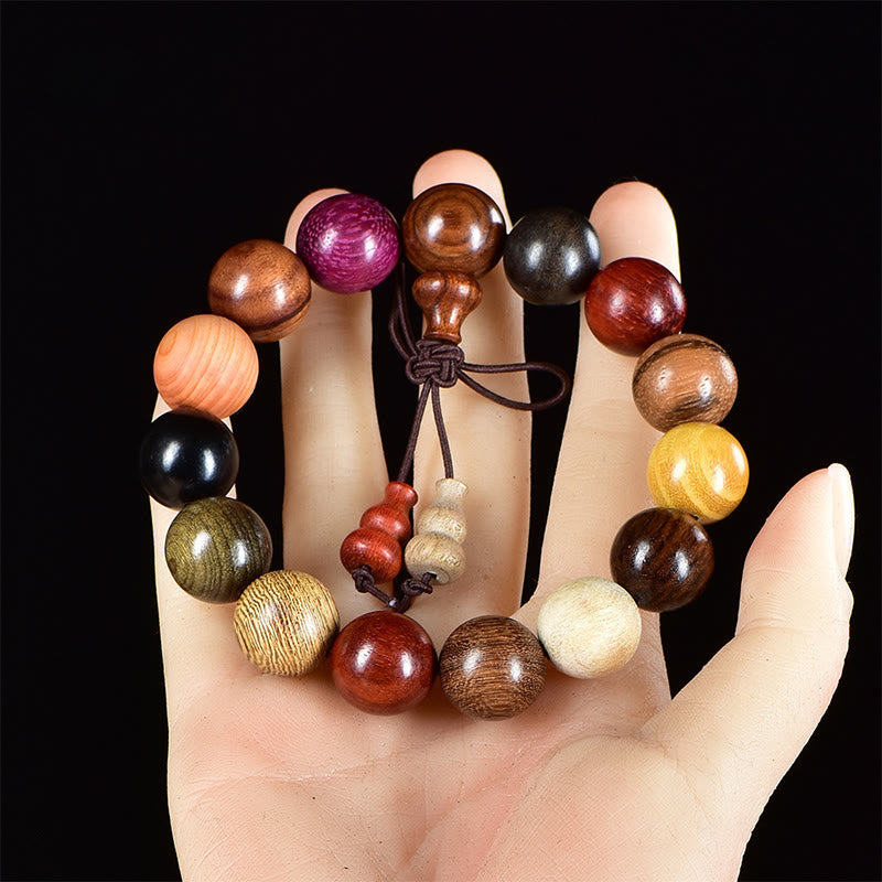 Buddha Stones108 ビーズ ウェンジウッドマーラー数珠祝福 瞑想ブレスレット - 15mmブレスレット - image 10