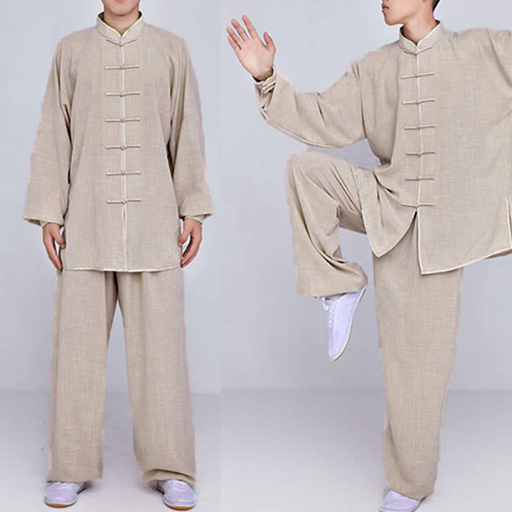 Buddha Stones瞑想禅祈りスピリチュアル太極拳気功練習ユニセックス刺繍服セット - image 9