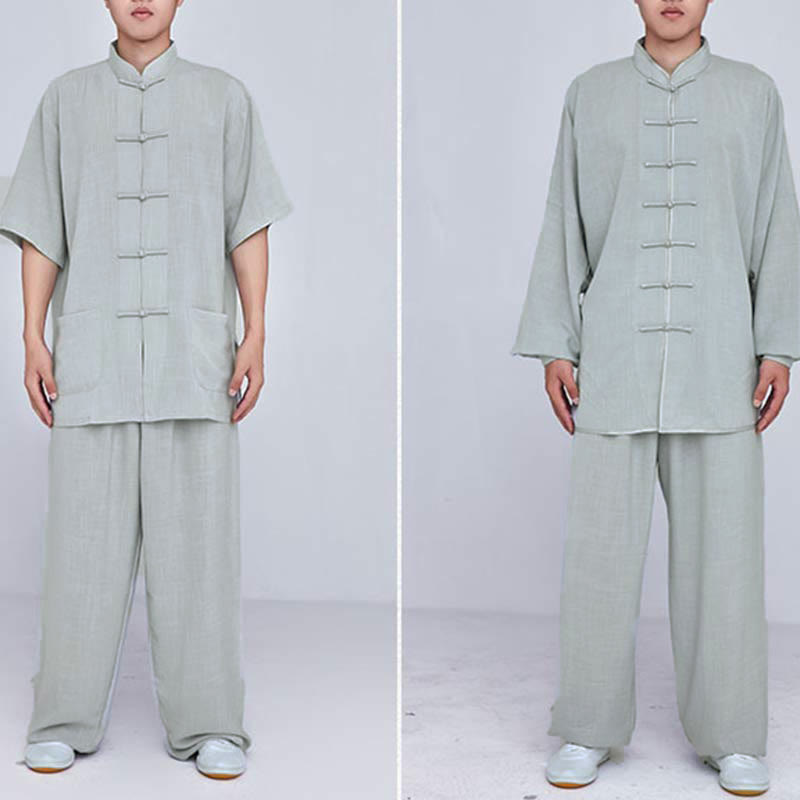 Buddha Stones瞑想禅祈りスピリチュアル太極拳気功練習ユニセックス刺繍服セット - image 25