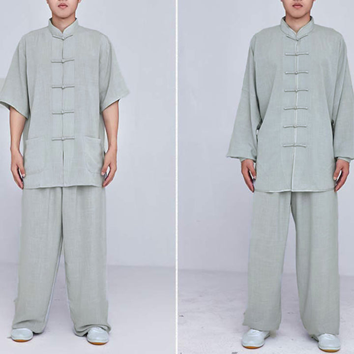 Buddha Stones瞑想禅祈りスピリチュアル太極拳気功練習ユニセックス刺繍服セット - image 25