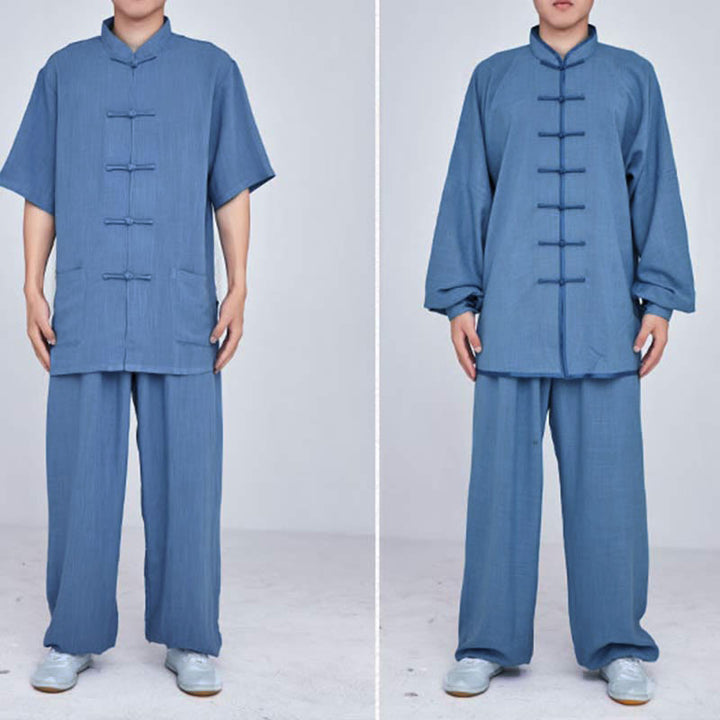 Buddha Stones瞑想禅祈りスピリチュアル太極拳気功練習ユニセックス刺繍服セット - image 29