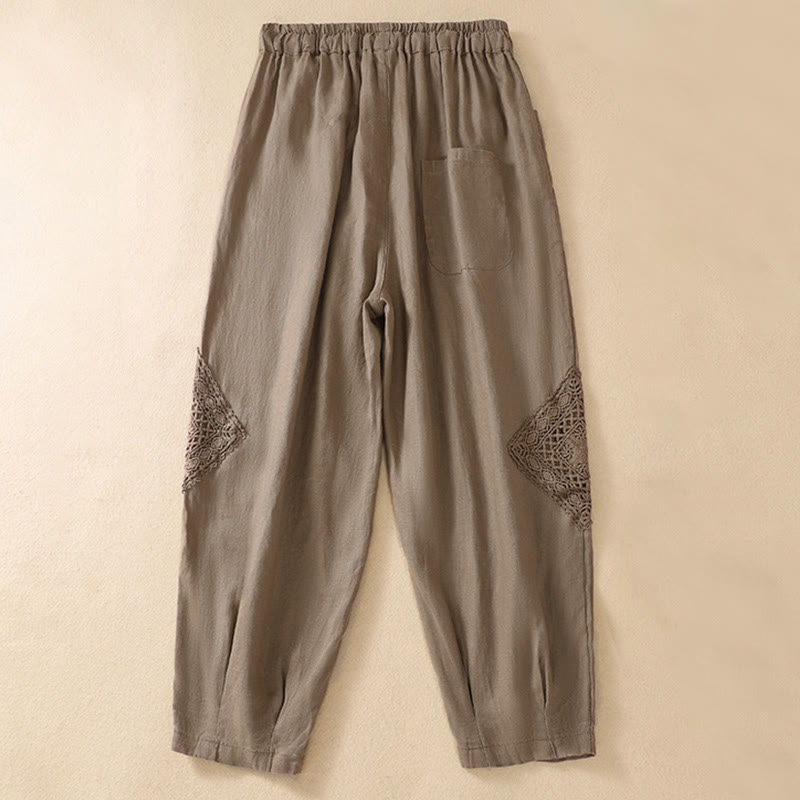 Buddha Stones夏用 レディース ドローストリング ハーレムパンツ ポケット付き - image 1