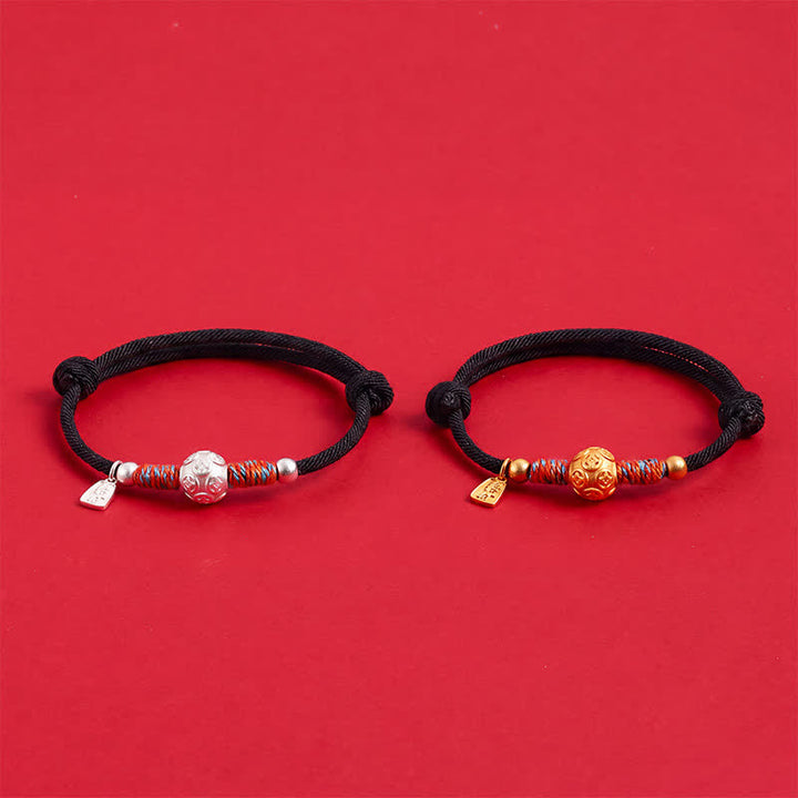 Buddha Stones 999スターリングシルバー製、赤い赤紐で結ばれた保護機能付き手織りブレスレット - image 22