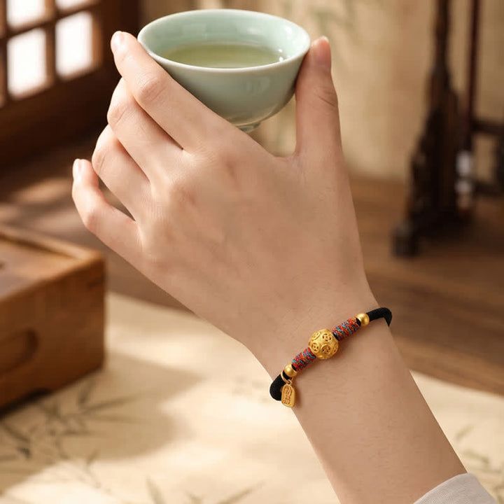 Buddha Stones 999スターリングシルバー製、赤い赤紐で結ばれた保護機能付き手織りブレスレット - image 19