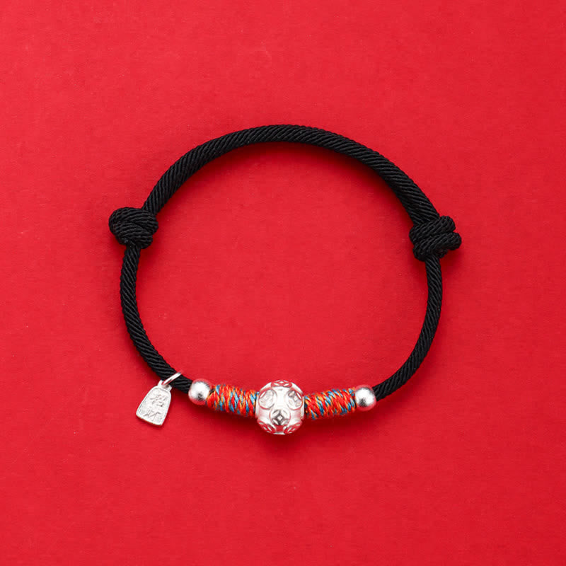 Buddha Stones 999スターリングシルバー製、赤い赤紐で結ばれた保護機能付き手織りブレスレット - image 21