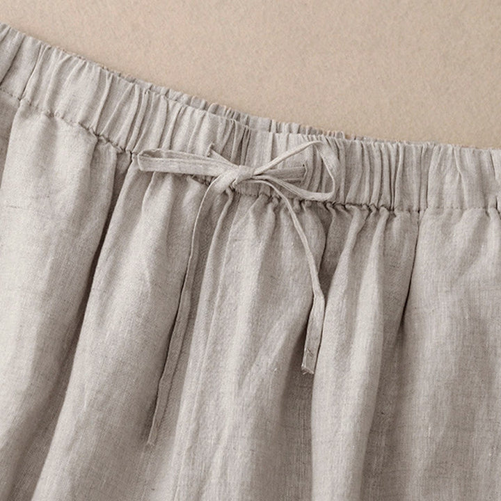 Buddha Stonesサマー エラスティックウエスト レディース カプリ丈 クロップド ワイドレッグパンツ ポケット付き - image 18