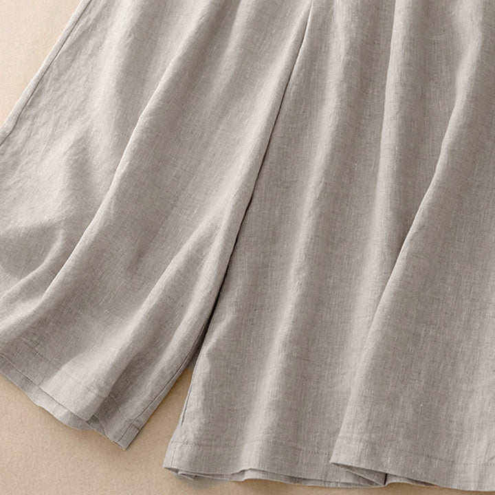 Buddha Stonesサマー エラスティックウエスト レディース カプリ丈 クロップド ワイドレッグパンツ ポケット付き - image 21
