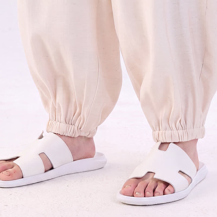 Buddha Stones 春夏 唐風 カエルボタン 無地 肘丈袖シャツ パンツ メンズ 瞑想服 ポケット付き - image 10