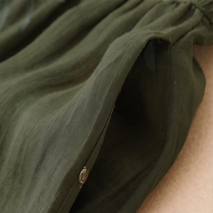 Buddha Stones 春夏ボヘミアン風花柄アンクルパンツ レディース ワイドレッグパンツ ポケット付き - image 10