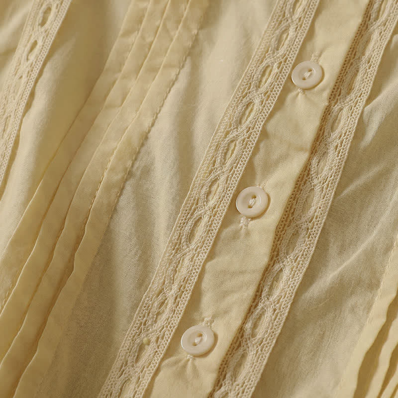 Buddha Stones ポケット付きレディース肘丈袖ワンピース（夏物カジュアルボヘミアン風無地クルーネックワンピース2点セット） - image 5
