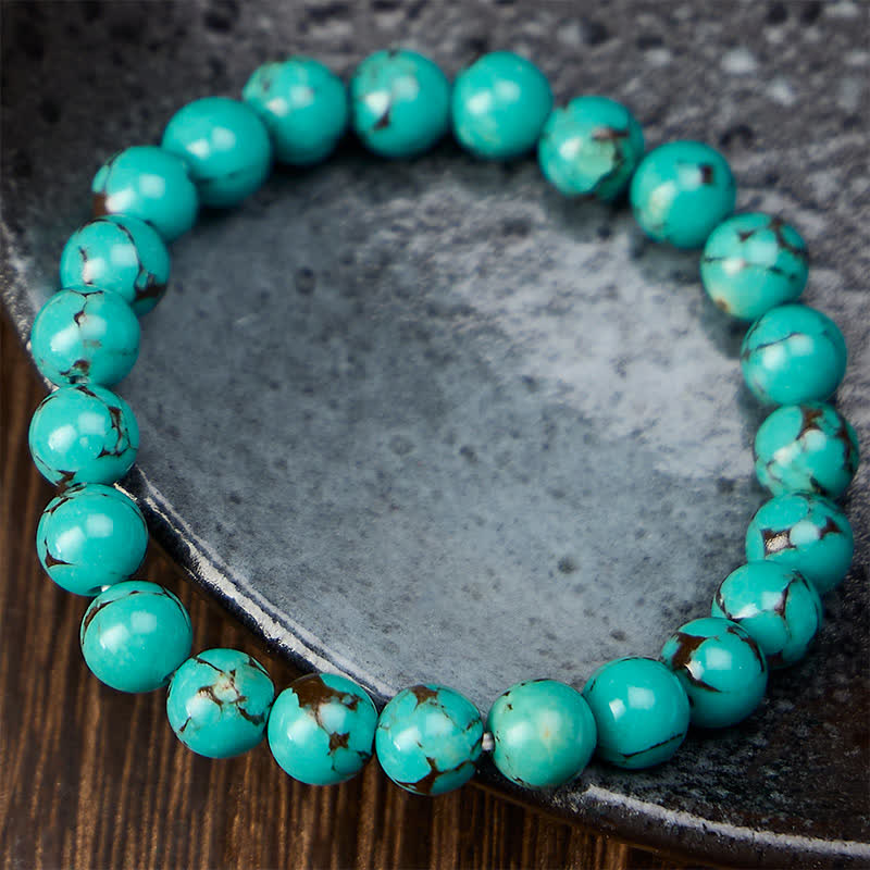 Buddha Stones ターコイズビーズの守護ブレスレット - image 1