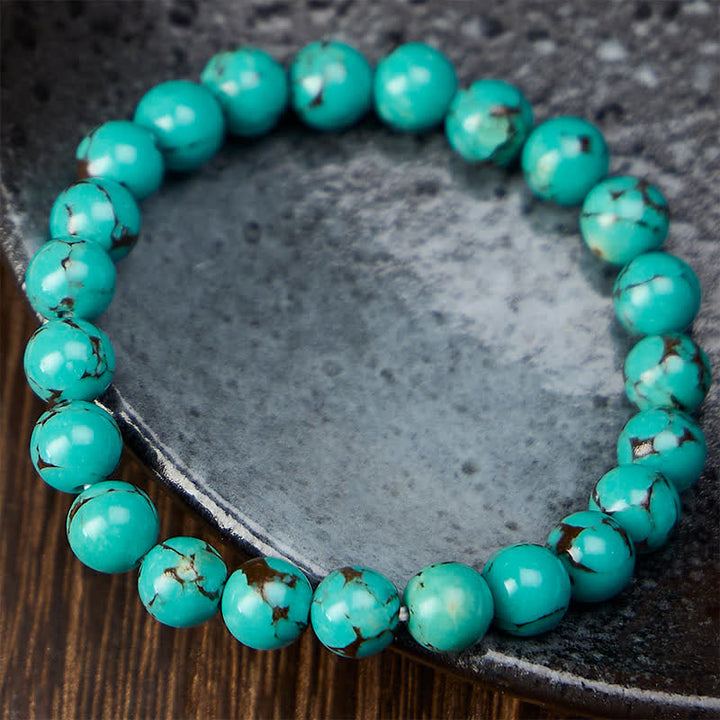 Buddha Stones ターコイズビーズの守護ブレスレット - image 1