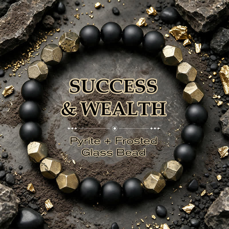 Buddha Stones パイライトの富を象徴するファセットカットビーズのヴィンテージブレスレット - 黄鉄鉱（手首周り：5.9～6.3インチ／15～16cm） - image 0