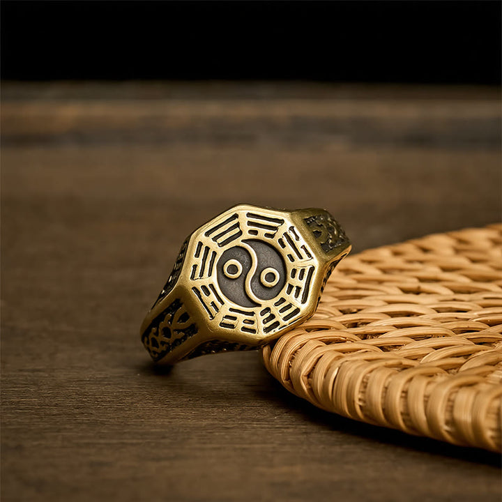 Buddha Stones 銅製陰陽天秤オープンリング - image 4