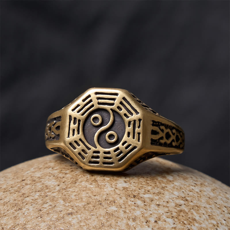 Buddha Stones 銅製陰陽天秤オープンリング - image 5