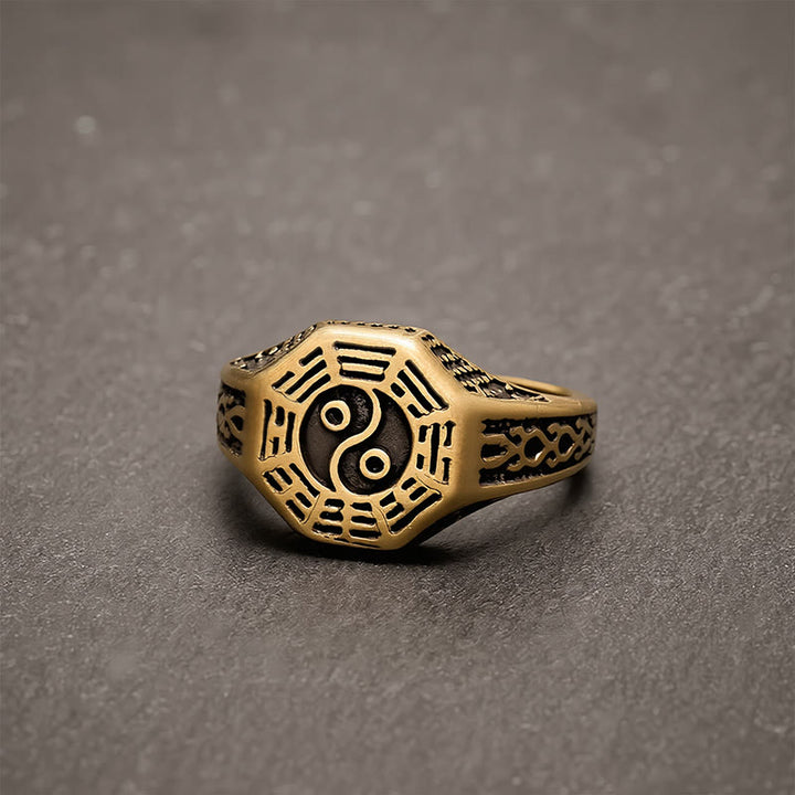 Buddha Stones 銅製陰陽天秤オープンリング - image 3