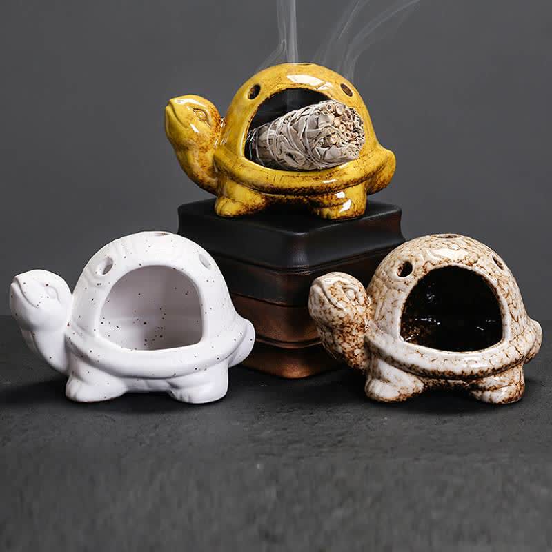 Buddha Stones 陶器製の亀型香炉 - image 18