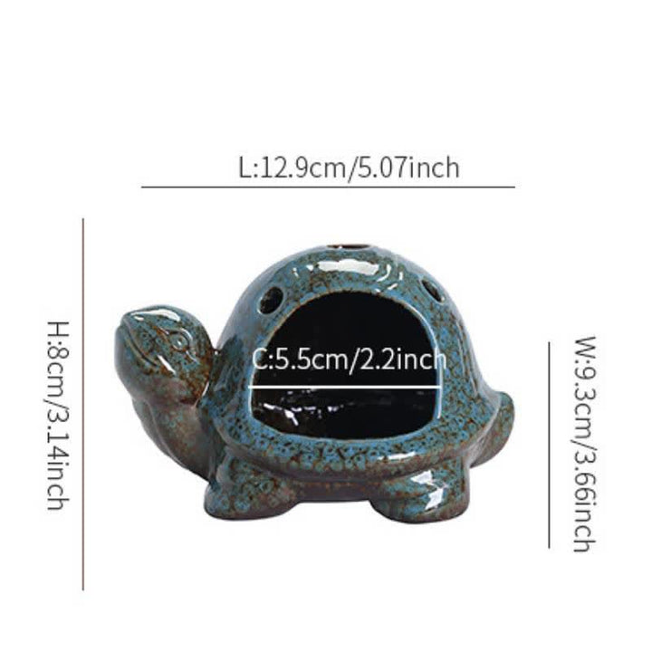 Buddha Stones 陶器製の亀型香炉 - image 3