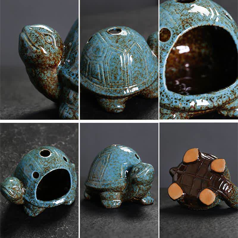 Buddha Stones 陶器製の亀型香炉 - image 2