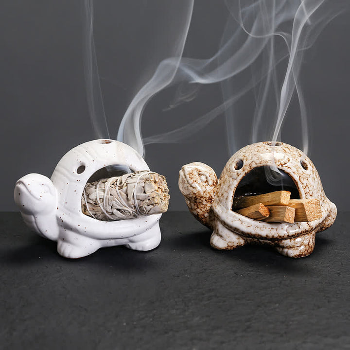 Buddha Stones 陶器製の亀型香炉 - image 17
