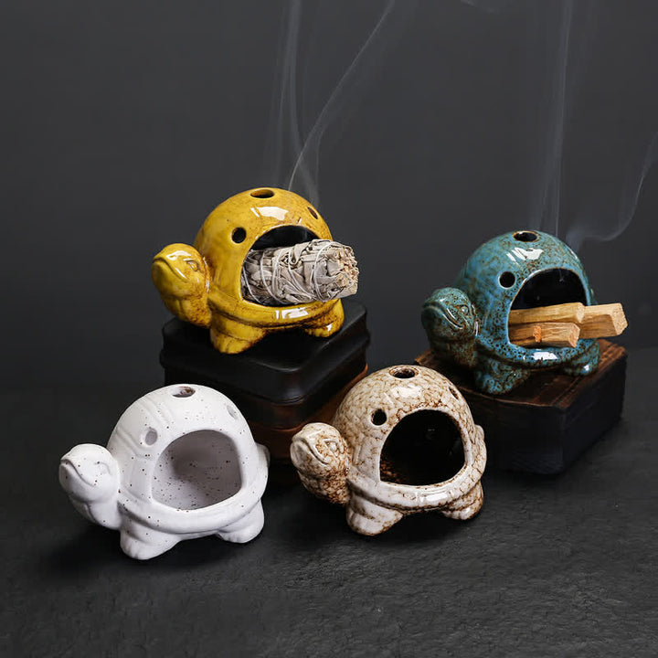 Buddha Stones 陶器製の亀型香炉 - image 21
